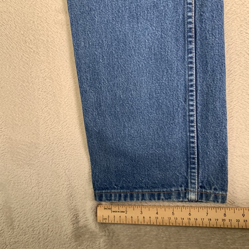 Vintage Wrangler 13MWZ Jeans Mens 38x36(36x36) Medium Wash Straight Made USA 90s - Picture 5 of 11